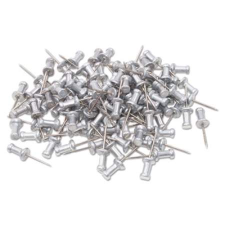 GEM Aluminum Head Push Pins, Aluminum, Silver, 5/8", 100/Box (CPAL5)