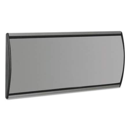 People Pointer Wall/Door Sign, Aluminum Base, 8.75 x 4, Black/Silver (75390)