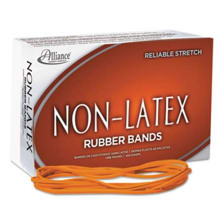 Alliance Non-Latex Rubber Bands, Size 117B, 0.04" Gauge, Orange, 1 lb Box, 250/Box (37176)