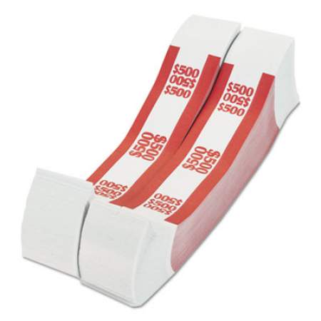 Pap-R Currency Straps, Red, $500 in $5 Bills, 1000 Bands/Pack (400500)
