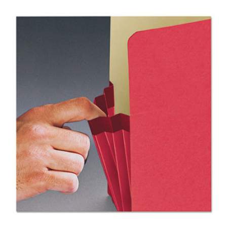 Smead Colored File Pockets, 5.25" Expansion, Letter Size, Red (73241)