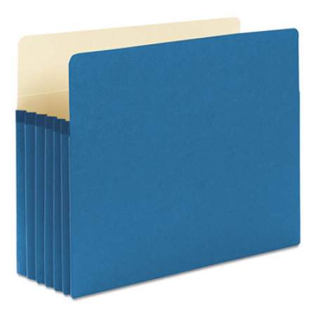 Smead Colored File Pockets, 5.25" Expansion, Letter Size, Blue (73235)