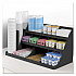 Extra Large Coffee Condiment and Accessory Organizer, 14 Compartments, 24 x 11.8 x 12.5, Black (COMORG02BLK)