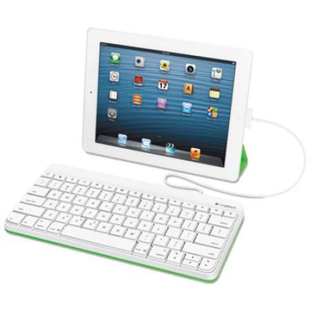 Logitech Wired Keyboard for iPad, Apple Lightning, White (920006341)