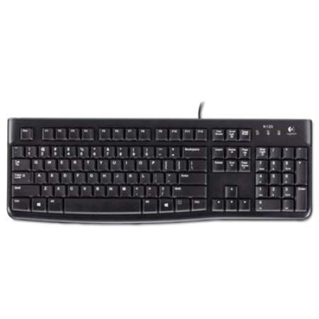 Logitech K120 Ergonomic Desktop Wired Keyboard, USB, Black (920002478)