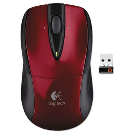 Logitech M525 Wireless Mouse, 2.4 GHz Frequency/33 ft Wireless Range, Left/Right Hand Use, Red (910002697)