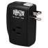 Tripp Lite Protect It! Portable Surge Protector, 2 Outlets, Direct Plug-In, 1050 Joules (TRAVLER100BT)