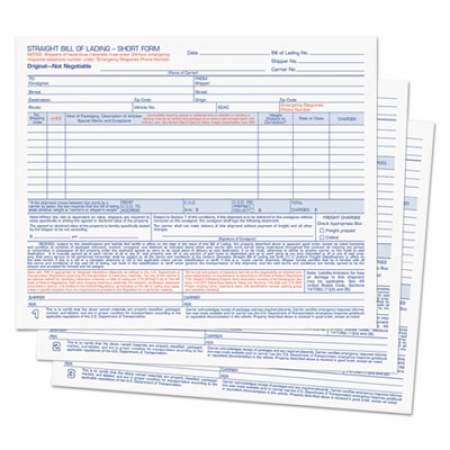 TOPS Hazardous Material Short Form, Three-Part Carbonless, 7 x 8.5, 1/Page, 50 Forms (3841)