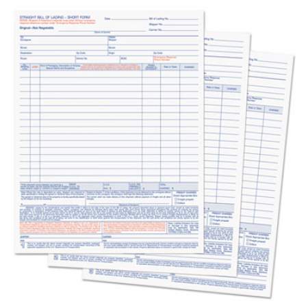 TOPS Bill of Lading,16-Line, Three-Part Carbonless, 8.5 x 11, 1/Page, 50 Forms (3846)