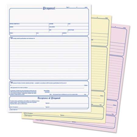 Adams Contractor Proposal Form, Three-Part Carbonless, 8.5 x 11.44, 1/Page, 50 Forms (NC3819)