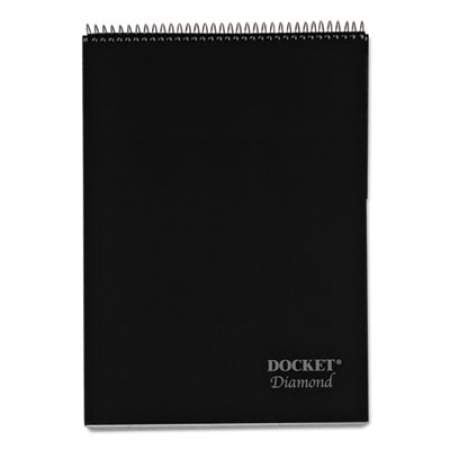 TOPS Docket Diamond Top-Wire Ruled Planning Pad, Wide/Legal Rule, Black Cover, 60 White 8.5 x 11.75 Sheets (63978)