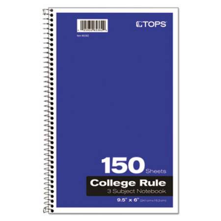 Oxford Coil-Lock Wirebound Notebooks, 3 Subject, Medium/College Rule, Randomly Assorted Covers, 9.5 x 6, 150 Sheets (65362)