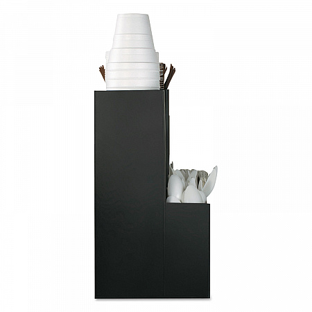 Coffee Condiment Caddy Organizer, 10 Compartments, 5.4 x 11 x 12.6, Black (CAD01BLK)
