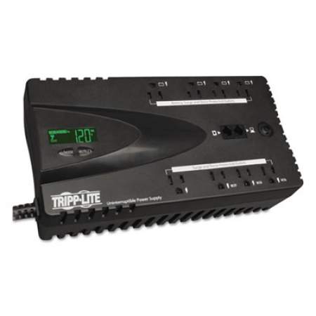 Tripp Lite ECO Series Energy-Saving Standby UPS, USB, LCD Display, 8 Outlets, 650 VA, 420 J (ECO650LCD)