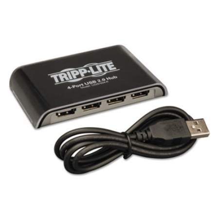 Tripp Lite USB 2.0 Hub, 4 Ports, Black/Silver (U225004R)