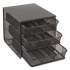 Safco 3 Drawer Hospitality Organizer, 7 Compartments, 11 1/2w x 8 1/4d x 8 1/4h, Bk (3275BL)