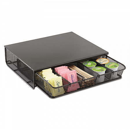 Onyx One Drawer Hospitality Organizer, 5 Compartments, 12.5 x 11.25 x 3.25, Black (3274BL)