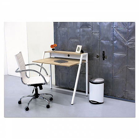 Step-On Medical Receptacle, 3 gal, Steel, White (9901WH)