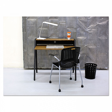 Bubble Wastebaskets, 6 gal, Steel, Black (9740BL)