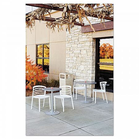 Canmeleon Aggregate Panel Receptacles, Side-Open, 38 gal, Polyethylene, Tan (9472TN)