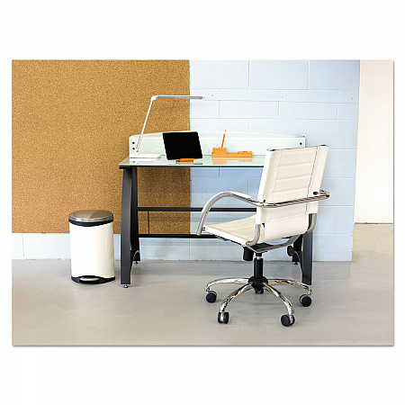 Step-On Medical Receptacle, 3 gal, Steel, White (9901WH)