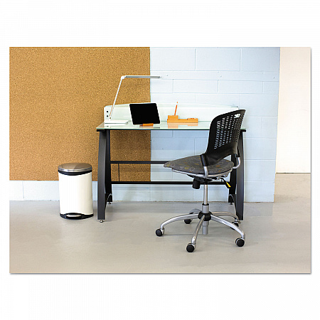 Step-On Medical Receptacle, 3 gal, Steel, White (9901WH)