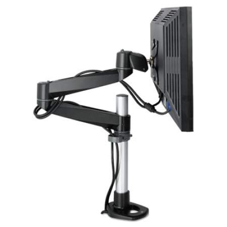 3M Dual Monitor Swivel Arm, 360 Degree Rotation, +15 Degree/-90 Degree Tilt, 180 Degree Pan, Black/Gray, Supports 30 lb (MA140MB)