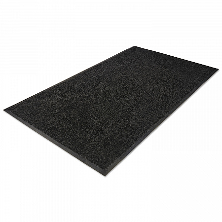 Platinum Series Walk-Off Indoor Wiper Mat, Rectangular, Black Carpeted Surface, 36
