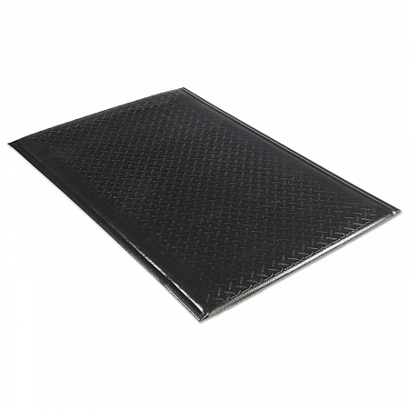 Soft Step Supreme Anti-Fatigue Floor Mat, Rectangular, Black Cross-Hatch Embossed Surface, 36