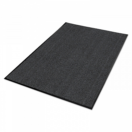 Platinum Series Walk-Off Indoor Wiper Mat, Rectangular, Gray Carpeted Surface, 48
