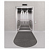 EcoGuard Diamond Floor Mats, Rectangular with Single Fan, Charcoal Gray Carpeted Surface, 96