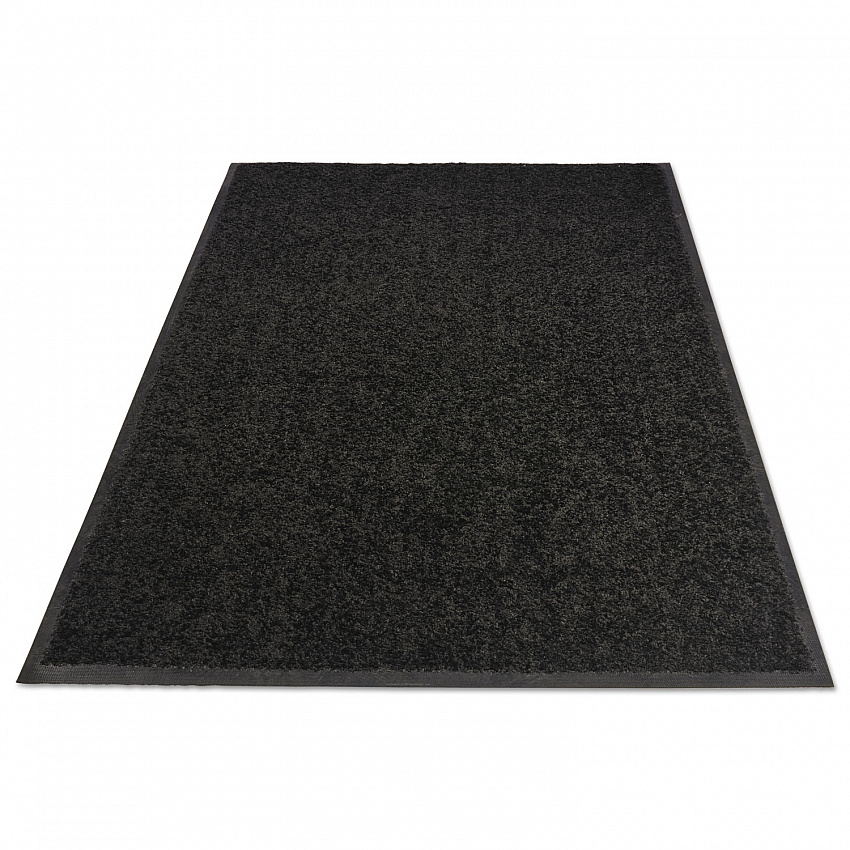 Platinum Series Walk-Off Indoor Wiper Mat, Rectangular, Black Carpeted Surface, 36" x 60" (94030535)