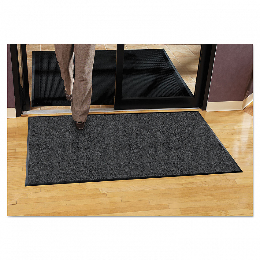 Platinum Series Walk-Off Indoor Wiper Mat, Rectangular, Gray Carpeted Surface, 48" x 72" (94040630)