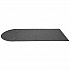 EcoGuard Diamond Floor Mats, Rectangular with Single Fan, Charcoal Gray Carpeted Surface, 96