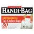 Handi-Bag Drawstring Kitchen Bags, 13 gal, 0.6 mil, 24" x 27.4", White, 50/Box, 6 Boxes/Carton (HAB6DK50CT)