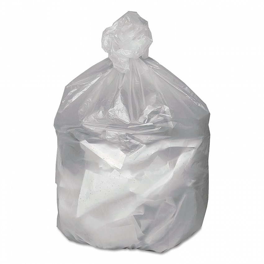 Waste Can Liners, 33 gal, 9 mic, 33" x 39", Natural, 25 Bags/Roll, 20 Rolls/Carton (GNT3340)