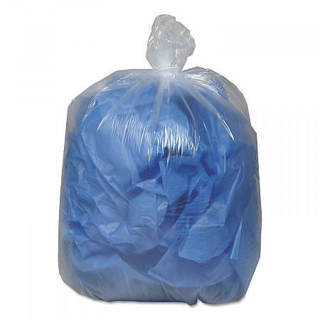 Linear Low Density Clear Recycled Can Liners, 33 gal, 1.25 mil, 33