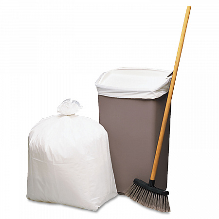 Linear-Low-Density Recycled Tall Kitchen Bags, Open-Face, 13 gal, 24