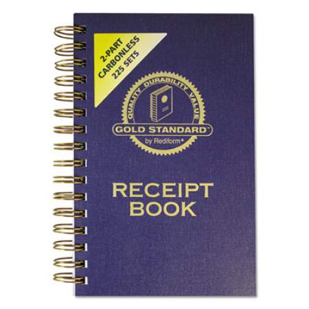 Rediform Money Receipt Book, Two-Part Carbonless, 5 x 2.75, 3/Page, 225 Forms (8L829)