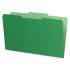 Pendaflex Interior File Folders, 1/3-Cut Tabs, Legal Size, Green, 100/Box (435013BGR)