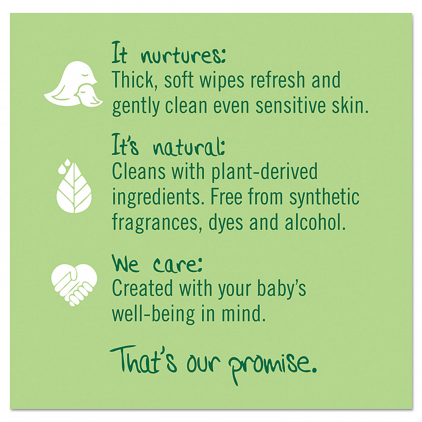 Free and Clear Baby Wipes, Refill, 7 x 7, Unscented, White, 256/Pack (34219)