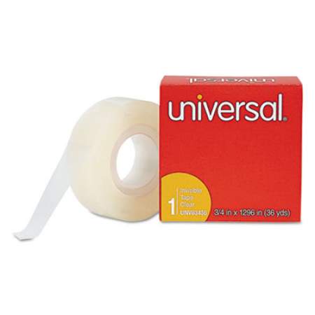 Universal Invisible Tape, 1" Core, 0.75" x 36 yds, Clear, 12/Pack (83436VP)