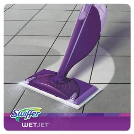 Swiffer WetJet Mop, 11 x 5 White Cloth Head, 46" Purple/Silver Aluminum/Plastic Handle (92811KT)
