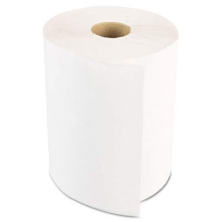 Boardwalk Hardwound Paper Towels, Nonperforated 1-Ply White, 350 ft, 12 Rolls/Carton (6250)