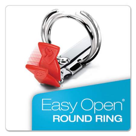 Cardinal Premier Easy Open Locking Round Ring Binder, 3 Rings, 3" Capacity, 11 x 8.5, Red (18848)