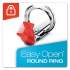 Cardinal Premier Easy Open ClearVue Locking Round Ring Binder, 3 Rings, 1" Capacity, 11 x 8.5, White (11100)