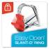 Cardinal Premier Easy Open ClearVue Locking Slant-D Ring Binder, 3 Rings, 5" Capacity, 11 x 8.5, White (10350)