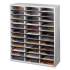 Fellowes Literature Organizer, 36 Sections Letter, 29 x 11 7/8 x 34 11/16, Dove Gray (25061)