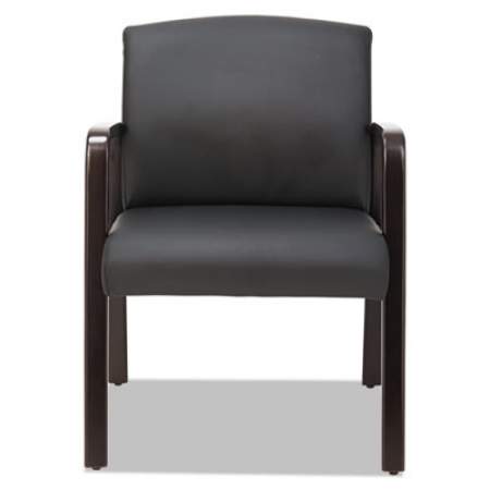 Alera Reception Lounge WL Series Guest Chair, 24.21" x 24.8" x 32.67", Black Seat/Back, Espresso Base (RL4319E)