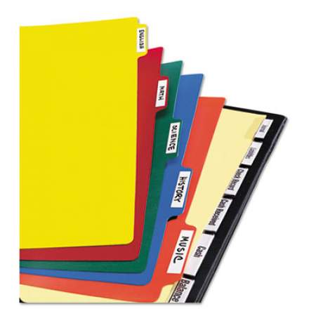 Avery Heavy-Duty Plastic Dividers with Multicolor Tabs and White Labels , 8-Tab, 11 x 8.5, Assorted, 1 Set (23084)